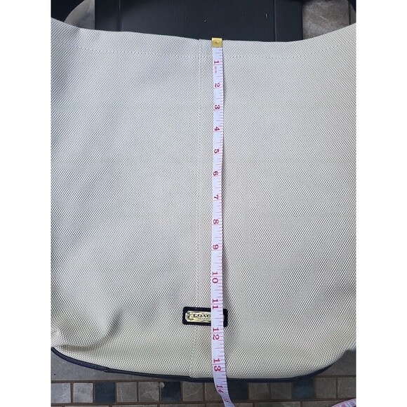 Authentic Coach Avery Natural Canvas & Indigo Leather Shoulder Bag, Hobo F28911 - Picture 13 of 14